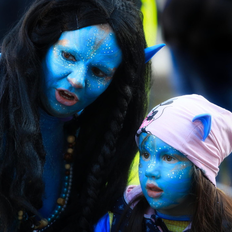 Karneval in rosa und blau